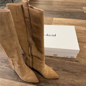 Charles David Tan Over the Knee Boots